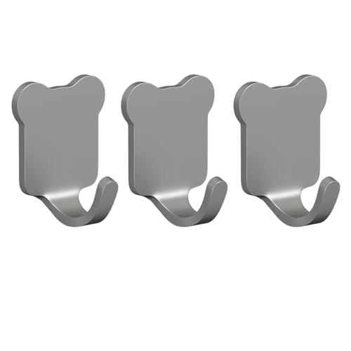 IRUGS Wandgarderobe, Wandhaken Aus Edelstahl, Wasserdichte Handtuchhaken, Kleiderbügel Für Die Heimdekoration Für Badezimmer Schlafzimmer Eingang, 3er-Pack(Gray) von IRUGS