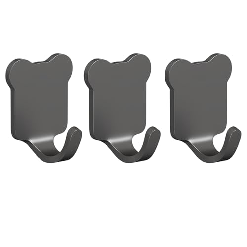 IRUGS Wandgarderobe, Wandhaken Aus Edelstahl, Wasserdichte Handtuchhaken, Kleiderbügel Für Die Heimdekoration Für Badezimmer Schlafzimmer Eingang, 3er-Pack(Schwarz) von IRUGS