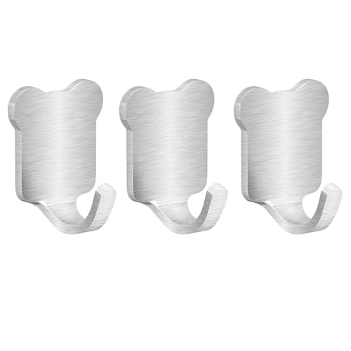 IRUGS Wandgarderobe, Wandhaken Aus Edelstahl, Wasserdichte Handtuchhaken, Kleiderbügel Für Die Heimdekoration Für Badezimmer Schlafzimmer Eingang, 3er-Pack(Silber) von IRUGS