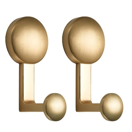 IRUGS Wandhaken Aus Legierung, Wandgarderoben, Handtuchhaken Für Den Eingang Für Schlafzimmer Wohnzimmer Badezimmer Arbeitszimmer Küche(Gold) von IRUGS