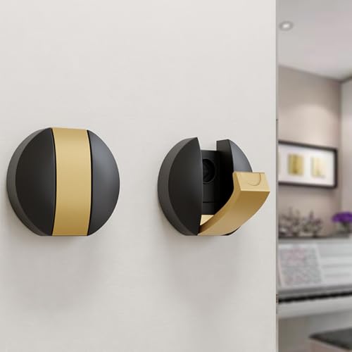 IRUGS Wasserdichte Handtuchhaken, Klappbare Garderobe, Wandgarderobe Aus Aluminium Für Wohnzimmer Badezimmer Küche Wohnmobil(Black Gold) von IRUGS