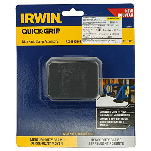 Irwin 1988933 Quick-breit Pads für einhändige Bar Klammern – Schwarz & Blau (1) von IRWIN