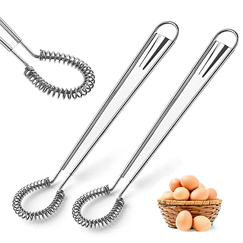 2 Pack Stainless Steel Mini Whisks Spring Coil Wire Egg Beater, Handheld Small Egg Whisk Beater Manual Hand Whisker for Coffee Sauce Milk Mixing 2 Pack Stainless Steel Mini Whisks Spring Coil Wire Egg Beater, Handheld Small Egg Whisk Beater Manual Hand Whisker for Coffee Sauce Milk Mixing von IRYNA
