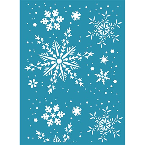 Weihnachtliche Schneeflocken, selbstklebende Siebdruck-Schablone für DIY-T-Shirts, Kissen, Stofftaschen von IRYNA