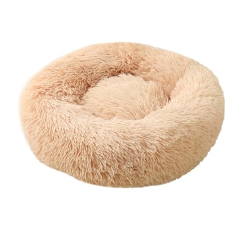 IRYZE Beruhigendes Katzenbett Small Calming Donut Cat Dog Bed Anti-Anxiety Washable Round Cozy Soft Fluffy Faux Fur Pillow Cuddler Haustierbett (Color : E, Size : 40 * 40cm) von IRYZE