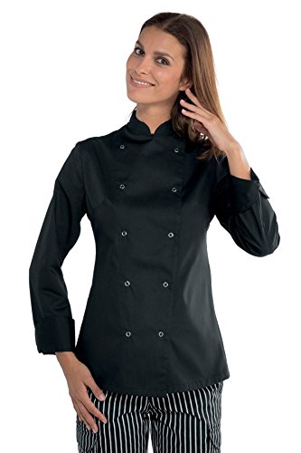 Isacco 057501 Lady Chef Jacke mit Knöpfen, Gr. M, Schwarz von ISACCO