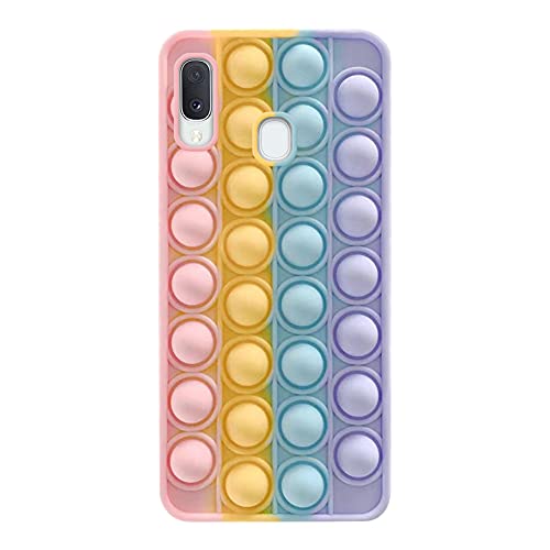 Fidget Toys Phone Case,Pop Fidget Phone Case,Pop Fidget Reliver Stressspielzeug Bubble Phone Case,Pop Bubble Protecive Phone Case,Weich Silikon Schutzhülle Stoßfest Handyhülle, Samsung Galaxy A20/A30 von ISAKEN