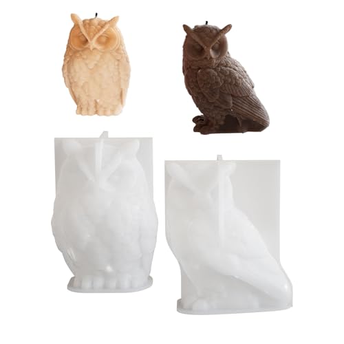 ISAKEN 2 Stück 3D Eule Kerzenform Silikonform Kerzen Silikonform 3D Eulen Form Seifenform Silikon-Gießformen Silicone Molds Kerzen Gießform 3D Eule Fondant Silikonform Für Kerze, Basteln ISAKEN 2 Stück 3D Eule Kerzenform Silikonform Kerzen Silikonform 3D Eulen Form Seifenform Silikon-Gießformen Silicone Molds Kerzen Gießform 3D Eule Fondant Silikonform Für Kerze, Basteln von ISAKEN