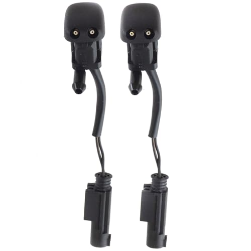 ISAKEN 2 Stück Scheibenwaschdüse Wassersprühstrahl Waschdüse für 5er E39 528I 530I M5 Auto-Frontscheibenwaschdüsen 8 361 039, 61 66 8 361 039 Scheibenwaschanlage Sprühset von ISAKEN