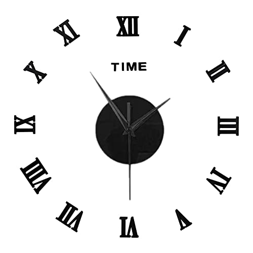 ISAKEN 3D Wanduhren DIY Wanduhr Modern Wanduhr Stumm Wanduhr Wandpendel Rahmenlose Wanduhr 3D DIY Spiegel Aufkleber Heimtextilien DIY Wanduhr für Wohnzimmer Home Office von ISAKEN