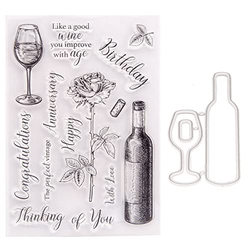 ISAKEN Blume Stanzschablonen mit Stempel, Stanzschablone Die Stanzen Zum Basteln Von Karten, Buchstabe Schablonen Scrapbooking Stanzmaschine Stanzschablone für DIY Scrapbooking Fotoalbum Dekor Karten von ISAKEN