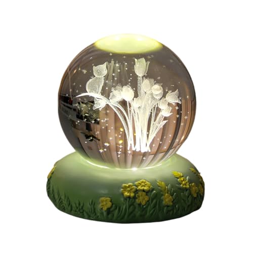 ISAKEN Kristall Kugel 60mm Glas Kugel Glaskugel mit Ständer, 3D Blumen Kristallkugel Nachtlicht Nachttischlampe Kristallkugel Licht für Weihnachten Thanksgiving Valentinstag Geburtstag Home Dekor ISAKEN Kristall Kugel 60mm Glas Kugel Glaskugel mit Ständer, 3D Blumen Kristallkugel Nachtlicht Nachttischlampe Kristallkugel Licht für Weihnachten Thanksgiving Valentinstag Geburtstag Home Dekor von ISAKEN