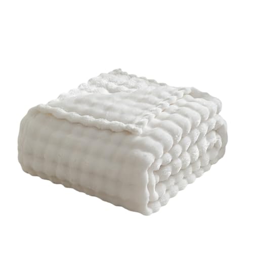 ISAKEN Kuscheldecke Flauschig Weich Wohndecke 150x200 70CMx100CM Decke Fluffy Blanket Bubble Couchdecke Flauschig Überwurf Tagesdecke Für Bett Sofa Schlafzimmer von ISAKEN