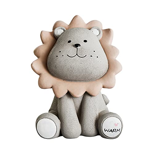 ISAKEN Spardose Löwen Kinder Harz Münze Sparschwein Kinder Spardose Piggy Bank Sparbüchse Modern Sparbüchse Zimmer Dekoration Spardose Geschenk für Jungen und Mädchen von ISAKEN