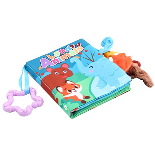 ISAKEN Stoffbuch Baby Spielzeug, Baby Buch Fühlbuch Stoffbuch Spielbuch Stoffbücher Babybuch ab 0 Monate Babyspielzeug, Montessori Aktivitätsbuch, Intelligenzentwicklungsspielzeug von ISAKEN