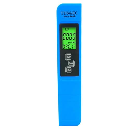 ISAKEN TDS Wassertester, 3 in 1 LCD Digital Wasserqualität Tester mit Hintergrundbeleuchtung, TDS/EC Wasser Tester für Trinkwasser, Pool, Aquarium, Schwimmbad, Teich von ISAKEN