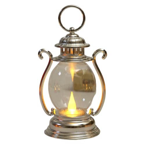 ISAKEN Tragbare Retro Laterne, Wasserabweisend Hängelampe Solar Camping Licht Tisch Nachtlampe Campinglampe Batteriebetrieben Feiertagsparty Dekoration für Wandercamping Notfall von ISAKEN
