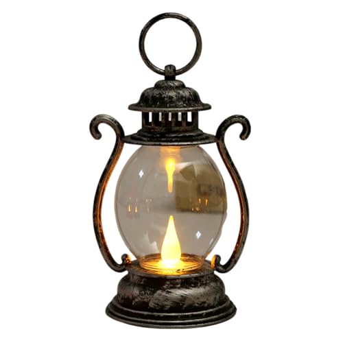 ISAKEN Tragbare Retro Laterne, Wasserabweisend Hängelampe Solar Camping Licht Tisch Nachtlampe Campinglampe Batteriebetrieben Feiertagsparty Dekoration für Wandercamping Notfall von ISAKEN