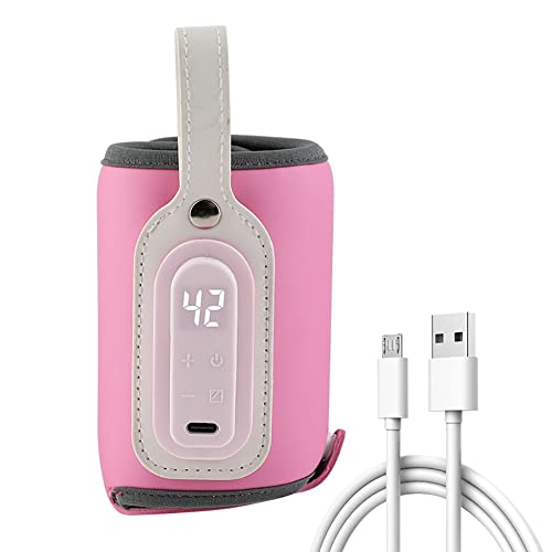 ISAKEN USB Babyflaschenwärmer Tasche Wärmer, Tragbarer Milchflaschenwärmer Heizungswärmer Baby Isolierungs Thermostat Milchnahrung Thermische Wärmer Tasche, Flaschenwärmer Baby Unterwegs von ISAKEN