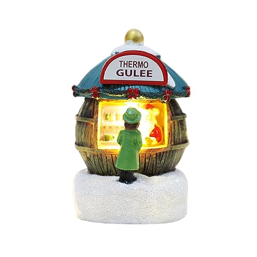 ISAKEN Weihnachtshaus Mini Lichthaus LED Weihnachtshaus Nachtlicht Weihnachtsdorf Beleuchtet Weihnachtsdeko Winter Deko Batteriebetrieben Weihnachten Ornamnet Neujahrsgeschenke von ISAKEN