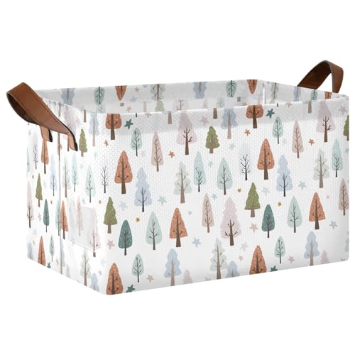 ISAOA Rechteckiger Aufbewahrungskorb mit Cartoon-Baum-Muster, zusammenklappbarer Aufbewahrungskorb mit Griffen für Zuhause, Küche, Büro, Schlafzimmer, Spielzeug, Schrank, Regalkörbe ISAOA Rechteckiger Aufbewahrungskorb mit Cartoon-Baum-Muster, zusammenklappbarer Aufbewahrungskorb mit Griffen für Zuhause, Küche, Büro, Schlafzimmer, Spielzeug, Schrank, Regalkörbe von ISAOA