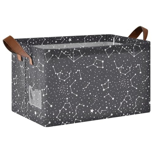 ISAOA Rechteckiger Aufbewahrungskorb mit Sternbild, Sternbild, mit Griffen, für Zuhause, Küche, Büro, Schlafzimmer, Spielzeug, Schrank, Regalkörbe ISAOA Rechteckiger Aufbewahrungskorb mit Sternbild, Sternbild, mit Griffen, für Zuhause, Küche, Büro, Schlafzimmer, Spielzeug, Schrank, Regalkörbe von ISAOA