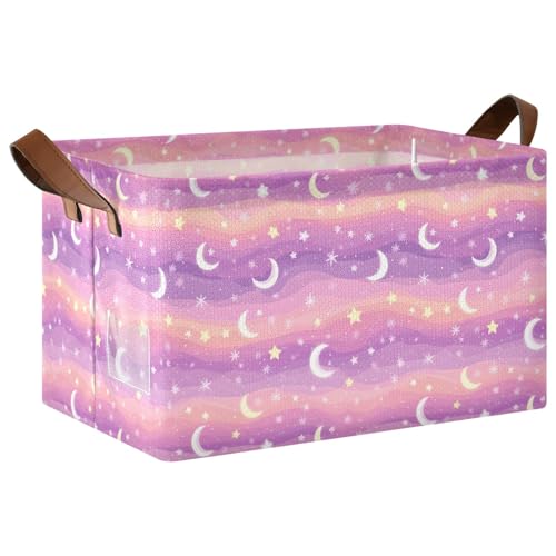 ISAOA Rechteckiger Aufbewahrungskorb mit Sternenhimmel-Motiv, zusammenklappbarer Aufbewahrungskorb mit Griffen für die Organisation von Zuhause, Küche, Büro, Schlafzimmer, Spielzeug, Schrank ISAOA Rechteckiger Aufbewahrungskorb mit Sternenhimmel-Motiv, zusammenklappbarer Aufbewahrungskorb mit Griffen für die Organisation von Zuhause, Küche, Büro, Schlafzimmer, Spielzeug, Schrank von ISAOA