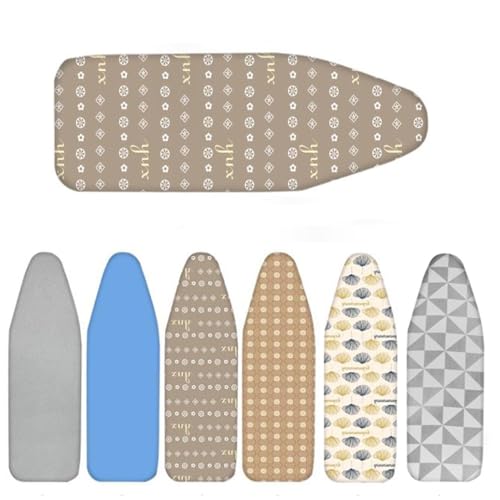 ISAVIA Silber Bügelbrettbezug 90x30cm 100x35cm 110x35cm 120x40cm Ersatz Bügelbrettbezug Und Pad Tischbügelbrett Bügelschutztuch 100% Baumwolle(Coffee,90x30cm/36x12in) von ISAVIA