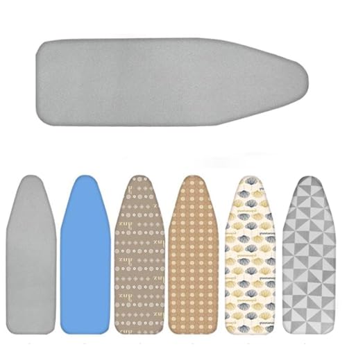 ISAVIA Silber Bügelbrettbezug 90x30cm 100x35cm 110x35cm 120x40cm Ersatz Bügelbrettbezug Und Pad Tischbügelbrett Bügelschutztuch 100% Baumwolle(Silver,90x30cm/36x12in) von ISAVIA