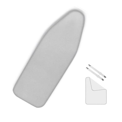 ISAVIA Silber Bügelbrettbezug 90x30cm 110x35cm 120x40cm Ersatzbügeltischbezug Mit Kordelzug，Baumwolle Bügelbezug Für Dampfbügeleisen，Bügelunterlage Bügeltuch(48"x15"/120x40cm) von ISAVIA