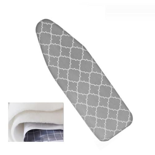 ISAVIA Silber Ersatzbügeltischbezug 90x30cm 100x35cm 110x35cm 120x40cm Extra Dicker Polsterung Bügelbezug, Baumwollbezug Für Dampfbügeleisen(Grey,100x35cm/39x13in) von ISAVIA