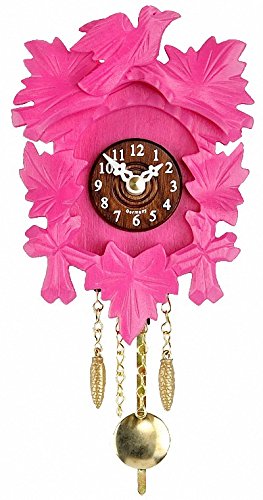 Trenkle Kuckulino Schwarzwalduhr mit Quarzwerk und Kuckuckruf pink TU 2015 PQ pink von ISDD Kuckucksuhren