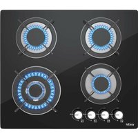 Iseasy - Gaskochfeld 4 Flammig,L60 x P52 cm Gaskochfeld Glas mit Automatischer Thermoelementschutz, Einbau Kochfeld Glas, Erdgas/Propangas, Schwarz Iseasy - Gaskochfeld 4 Flammig,L60 x P52 cm Gaskochfeld Glas mit Automatischer Thermoelementschutz, Einbau Kochfeld Glas, Erdgas/Propangas, Schwarz von ISEASY