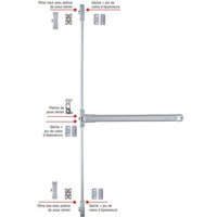Feuerschutzschloss Push Idea 3-Punkt seitlich iseo Graue Stange 840 mm - Grau - 942608433TA von ISEO CAVERS