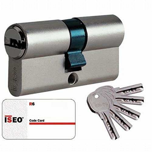 ISEO CITY ISR6 Cavers Zylinder - 1 Schlüsseleingang + 1 Knauf - Gleiche Variante V9 AGL004302 - vernickelt ? 30B x 30mm, (CYL30582) von ISEO FRANCE SAS (CAVERS)