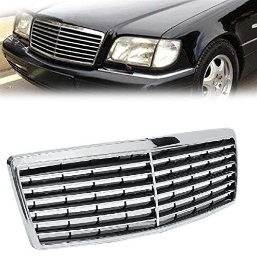 ISILA Auto Frontstoßstange Grill Chrom Silber Für Mercedes Für Benz W140 S-Klasse 1994–1999 Karosserie Styling Zubehör Kühlergrille von ISILA