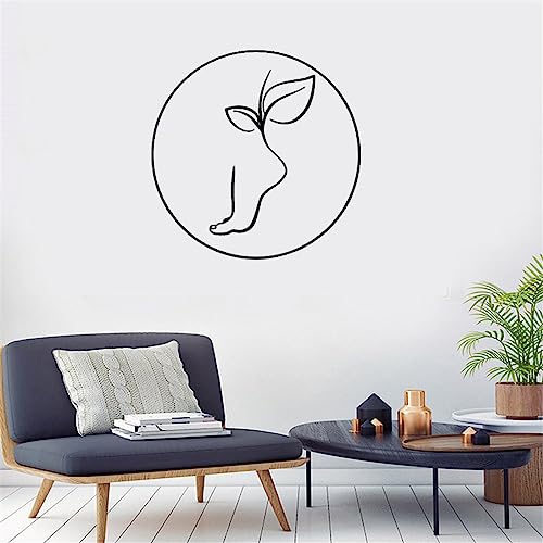 Pediküre gesunder fuß wandtattoo spa aufkleber spa entspannende fußmassage raum wanddekoration vinyl 57X57 cm von ISILA