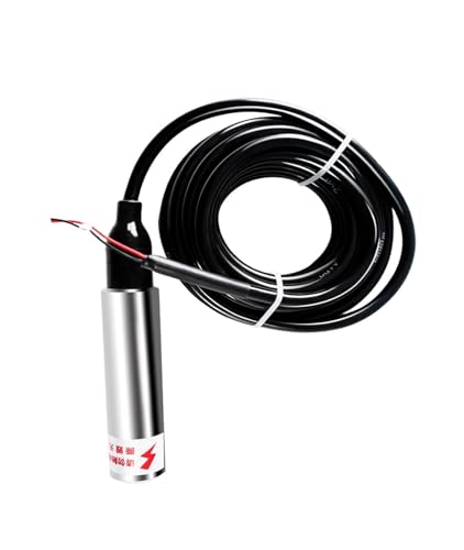 ISIRYK Tauchfähiges Füllstandsmessgerät Submersible Level Gauge fire Water Tank Pool Static Pressure Water Level Sensor 4~20MA Liquid Level Transmitter(Range 5 Meters line 5 Meters) von ISIRYK