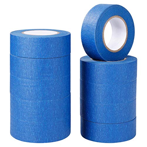 ISIYINER Kreppband, Malerkrepp Blau Abklebeband Maler Malerkrepp für Basteln, Beschriften, Dekorieren, Streichen & Lackieren 10 Rolle 24mm × 20m von ISIYINER