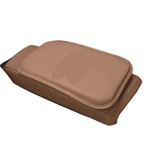 Auto Armlehnenbox Auto Universal Armlehne Abdeckung Leder Auto Armlehne Box Pad Fit Für Hyundai Accent Aslan Avante HB20 I20 I30 I40 Ix20(Cognac no Bag) von ISJRJF