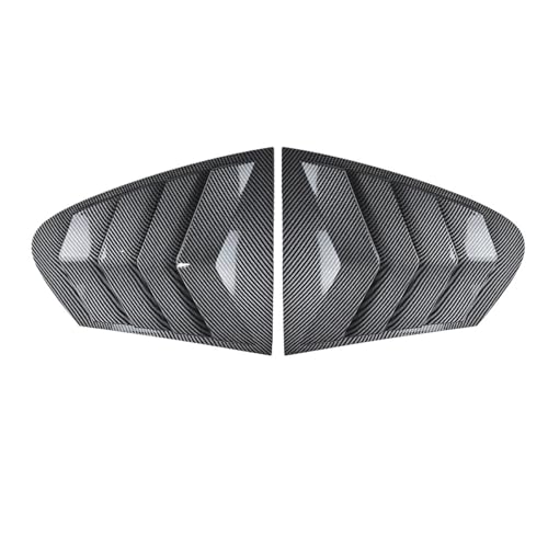 Heckscheibe Louver Seitenfenster Louver Hinten Fenster Lamellen Fensterläden Jalousien Abdeckung Trim Fit Für BMW 5 Series F10 525i 530i 2011-2017(Carbon Fiber Look) von ISJRJF