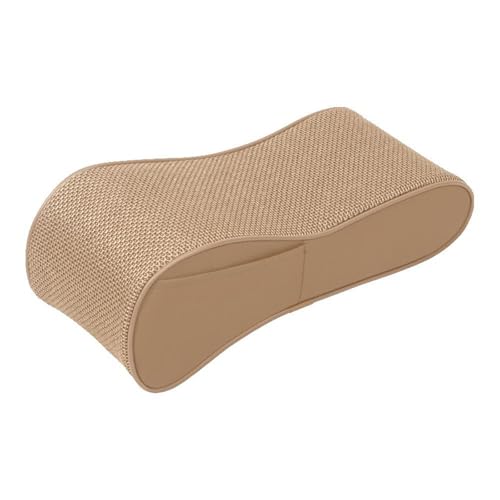 ISJRJF Auto Armlehnenbox Auto Armlehne Aufbewahrungsbox Pad Hand Rest Kissen Erhöhte Seitenbox Auto Center Console Schutzkissen Autoinnenraum(Beige) von ISJRJF