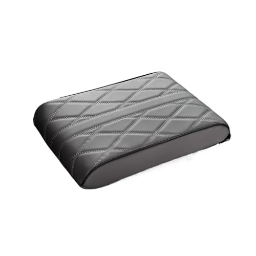ISJRJF Auto Armlehnenbox PU-Leder Auto Armlehne Matte Memory Cotton Center Console Arm Rest Schutzkissen Auto Armlehnen Aufbewahrungsbox Abdeckung Pad(Gray) von ISJRJF