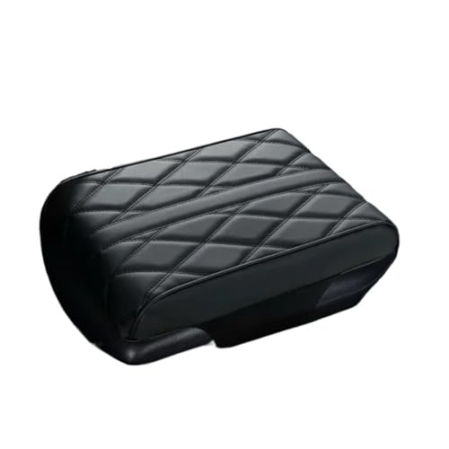 ISJRJF Auto Armlehnenbox PU-Leder Auto Armlehne Matte Mittelkonsole Armlehne Schutzkissen Universal Auto Armlehnen Aufbewahrungsbox Abdeckung Pad(21CM-Black) von ISJRJF