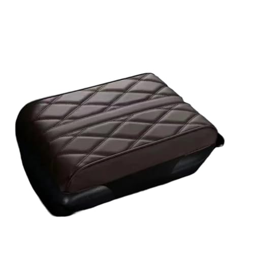 ISJRJF Auto Armlehnenbox PU-Leder Auto Armlehne Matte Mittelkonsole Armlehne Schutzkissen Universal Auto Armlehnen Aufbewahrungsbox Abdeckung Pad(21CM-Coffee) von ISJRJF
