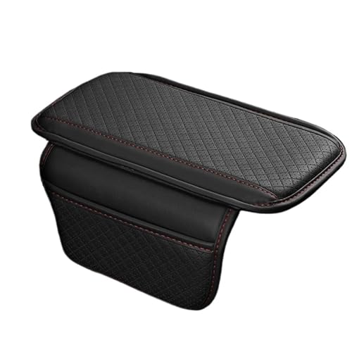ISJRJF Auto Armlehnenbox PU-Leder Auto Armlehne Matte Mittelkonsole Schutzkissen Auto Armlehnen Aufbewahrungsbox Pad Auto Innenausstattung(Red) von ISJRJF