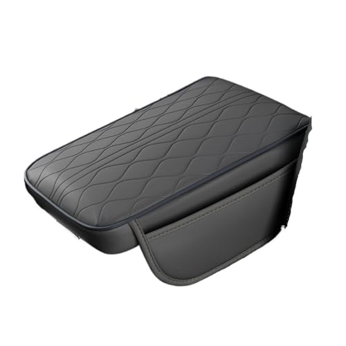 ISJRJF Auto Armlehnenbox Universal Auto Armlehne Pad PU Leder Memory Schwamm Armlehne Kissen Fahrzeug Konsole Abdeckung Schutz(Gray) von ISJRJF