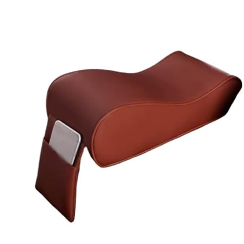 ISJRJF Auto Armlehnenbox Universal Leder Auto Mittelarmlehne Pad Auto Center Console Arm Rest Sitz Box Matte Kissen Kissen Abdeckung Fahrzeug(Brown) von ISJRJF