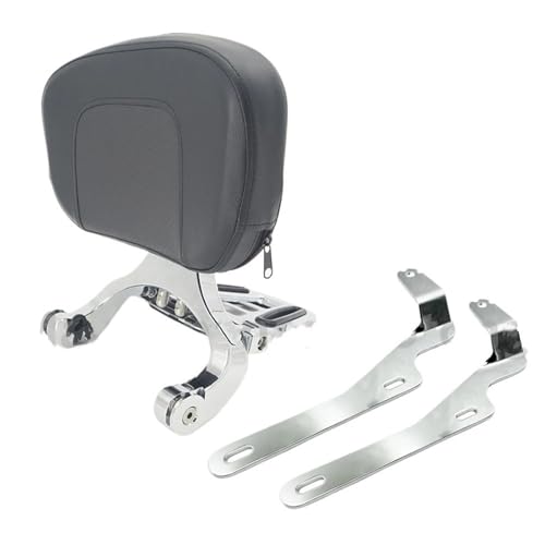 ISJRJF Beifahrer-Rückenlehne Sissy Bar Fahrer Passagier Rückenlehne Schwarz Chrom Fit Für Harley Nightster RH-975(Chrome) von ISJRJF
