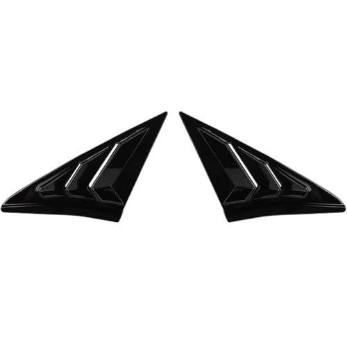 ISJRJF Heckscheibe Louver Seitenfenster Louver Fit Für Honda Civic Fließheck Auto Hinten Seite Vent Fenster Jalousie Abdeckung Dekoration Trimmt 2016-2021(Glossy Black) von ISJRJF